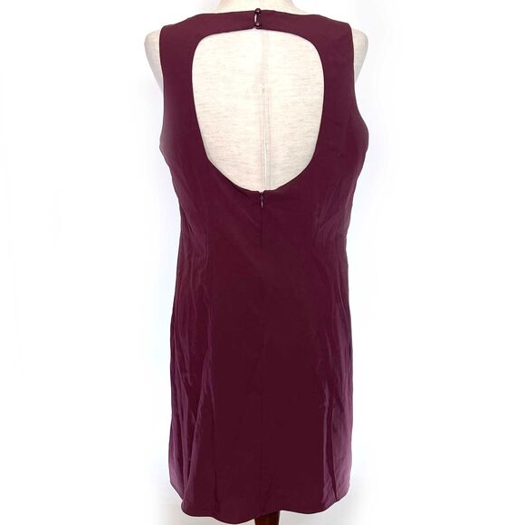 Maroon Cut-Out Open Back Shift Dress Large - Picture 2 of 9